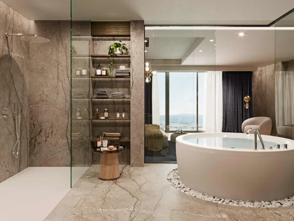 Bright bathroom remodeling San Jose with LED lighting