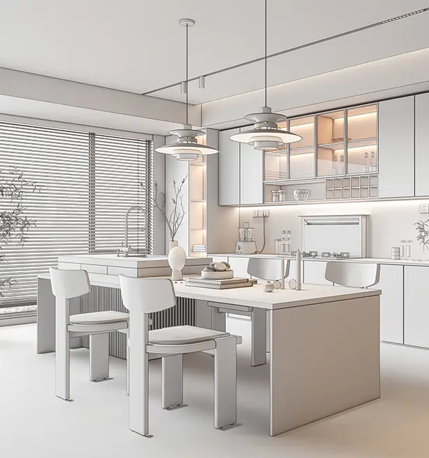 Modern 3D design San Jose for kitchen by FD Touch