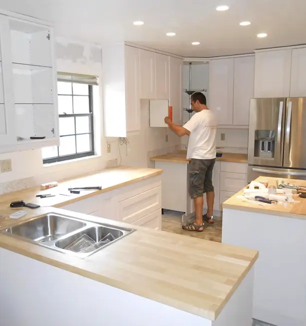 Modern kitchen remodeling in San Jose with sleek cabinets by FD Touch